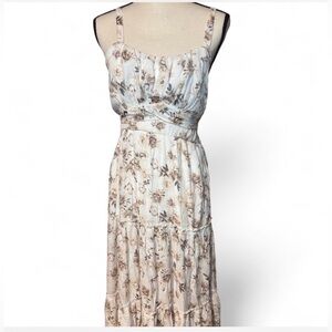 Streetwear Society Beige Floral Midi Dress